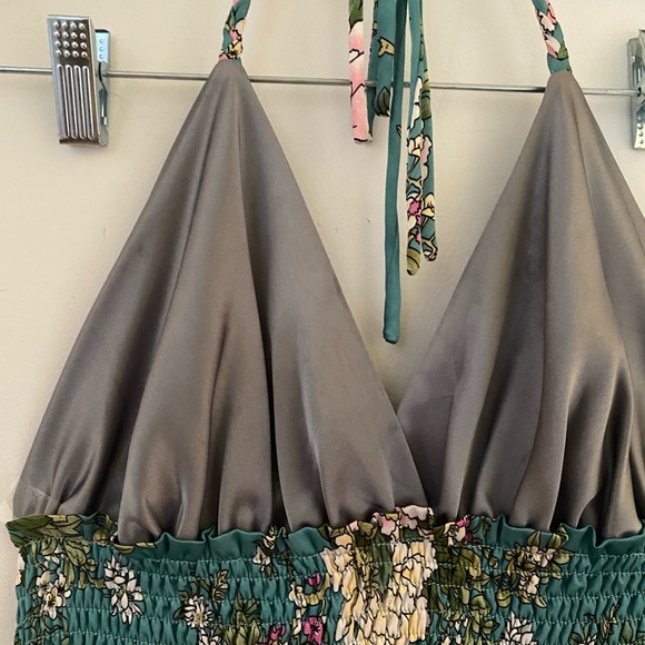 100% silk dress, size S, elastic waist - Picture 4 of 6